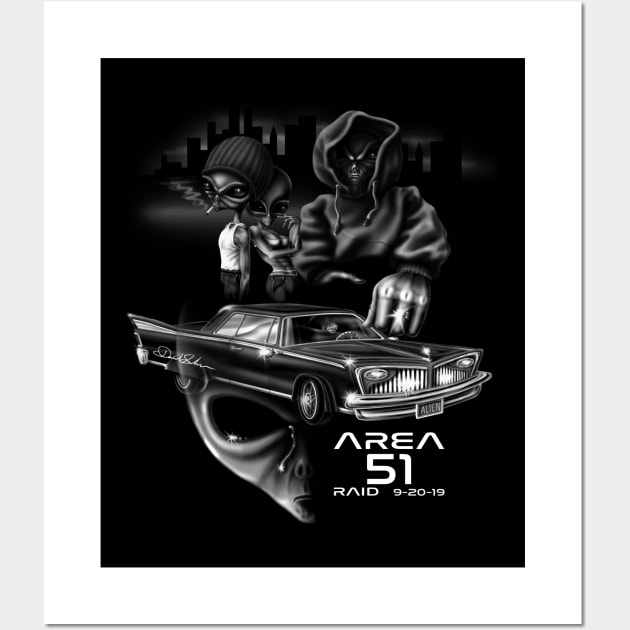 Area 51 Raid / Alien Lowrider Wall Art by sandersart